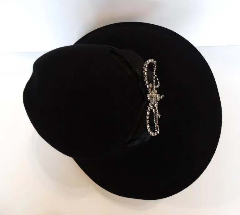 1960s Joanne Rhinestone Bow Hat