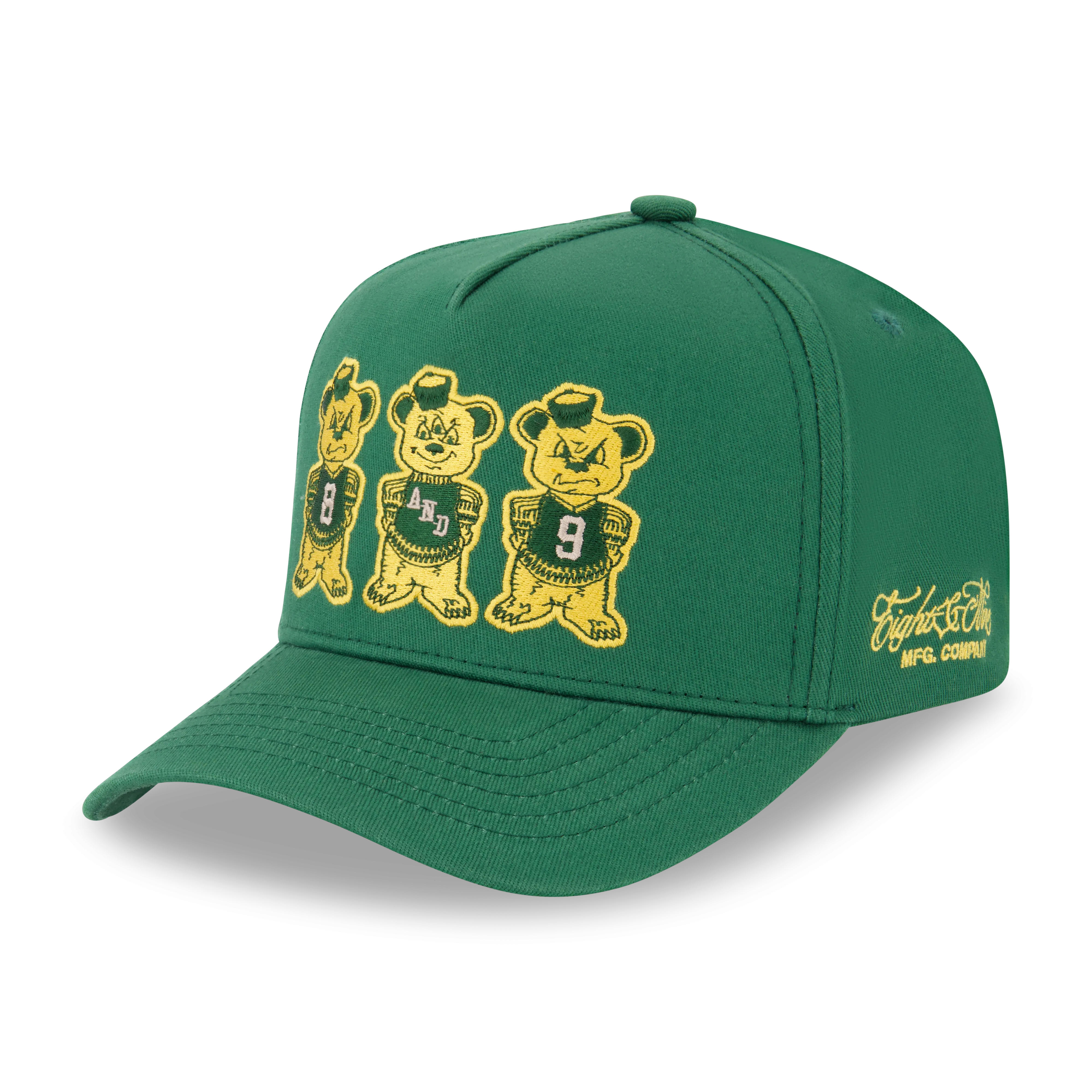 3 Bears Green Snapback Hat