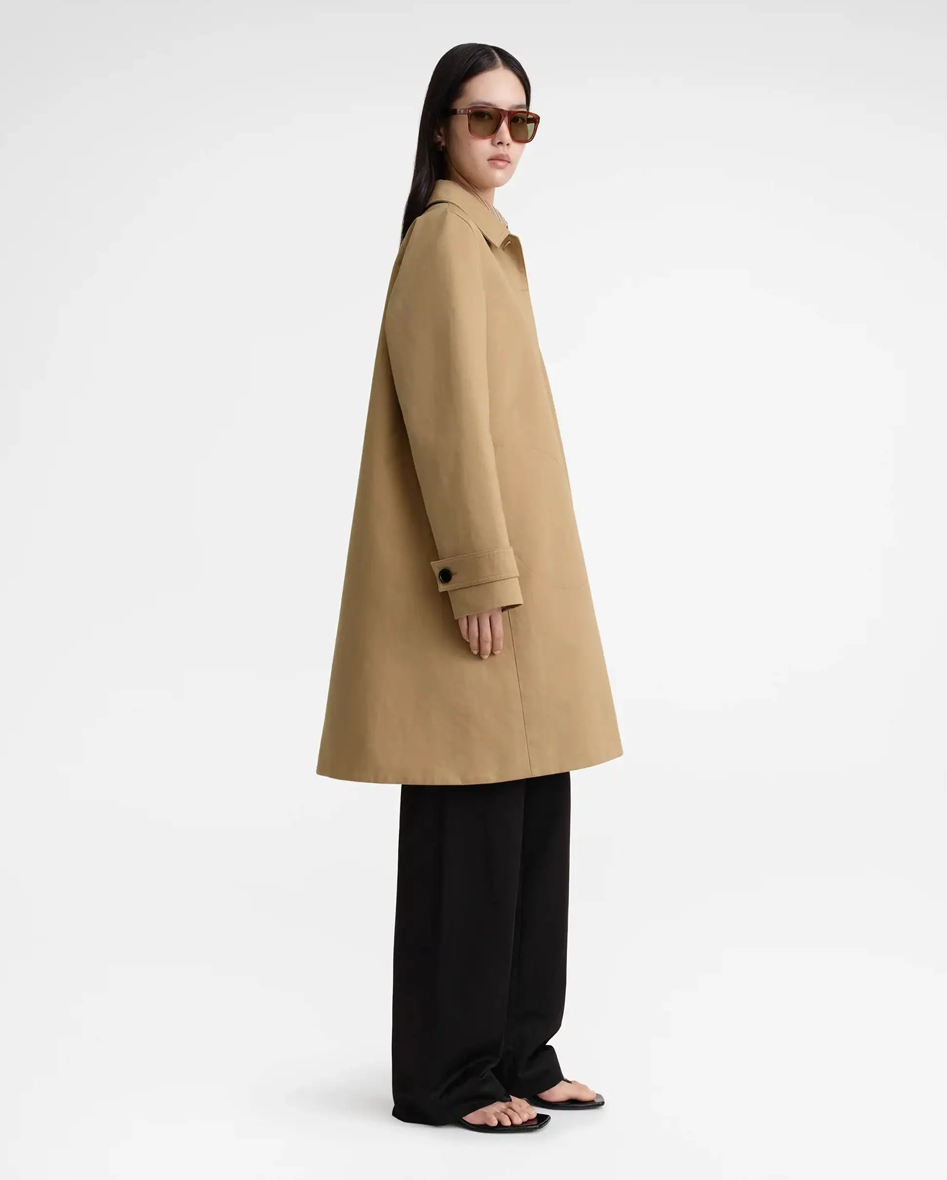 A-LINE CAR COAT / CARAMEL