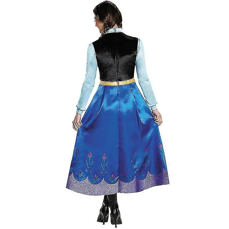 Adult Princess Anna Elsa Costume Christmas Cos Fancy Dress Outfit