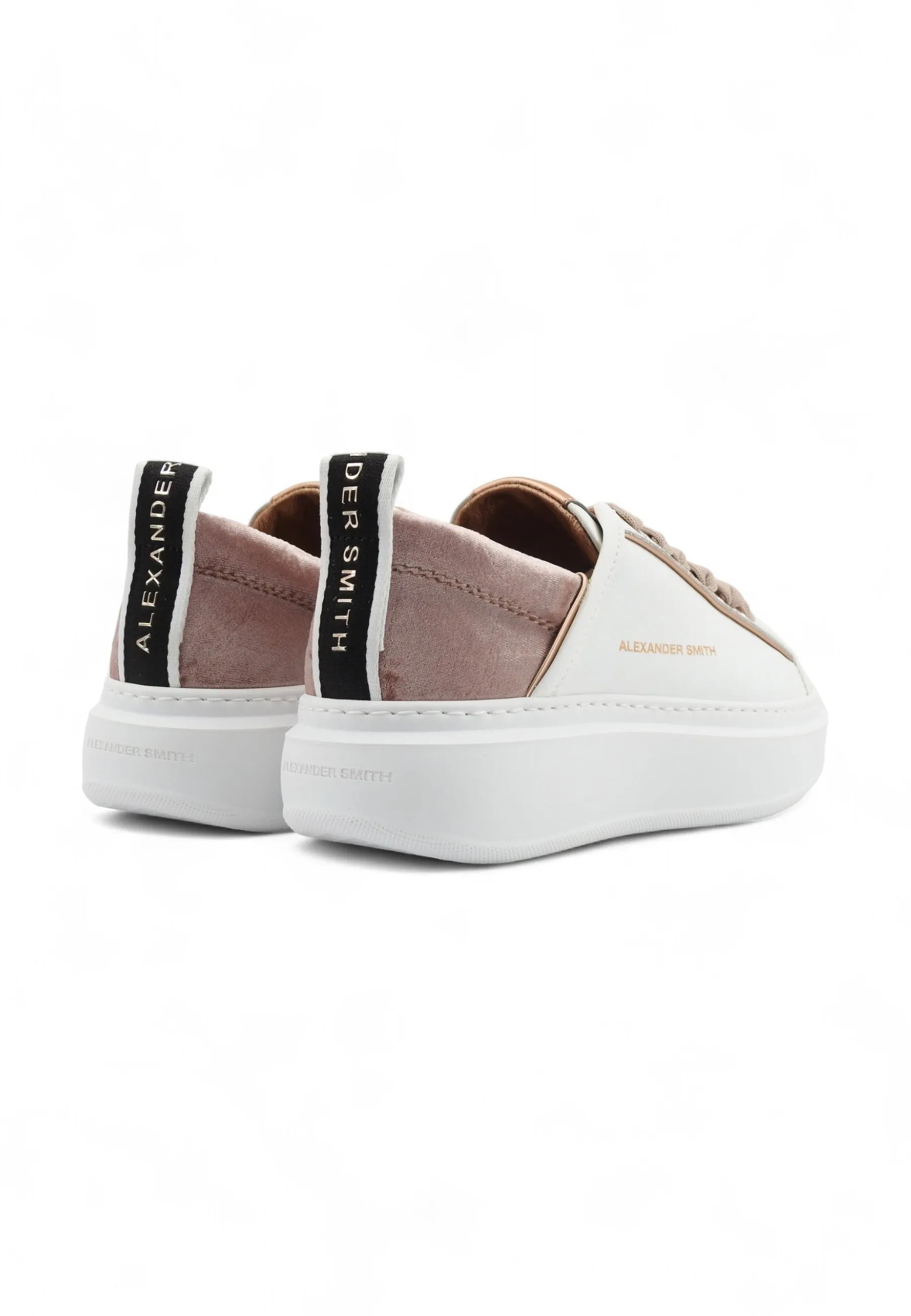 ALEXANDER SMITH Wembley Sneaker Donna White Nude WYW0085