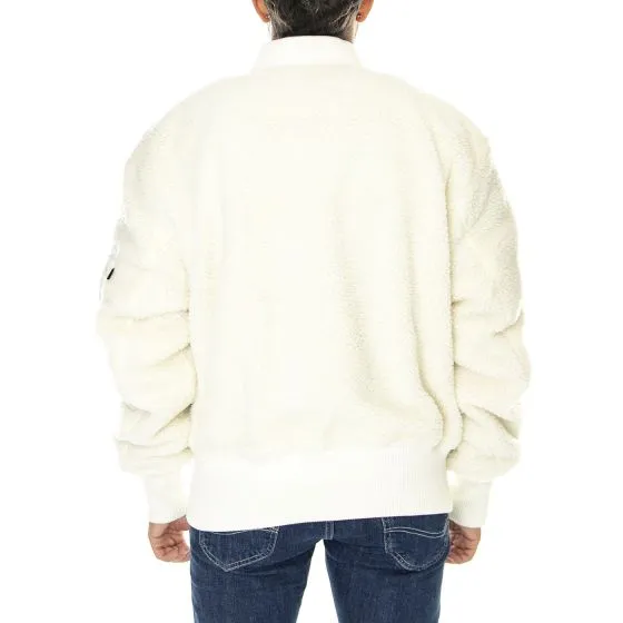 Alpha Industries Mens MA-1 Teddy Off White Jacket