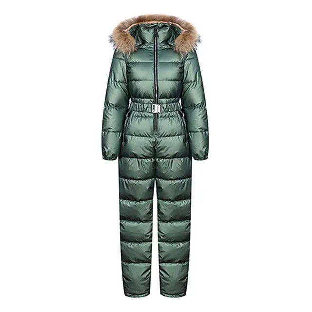 Ashore Shop Womens Ski JumpSuit Windproof and Hooded with Fur