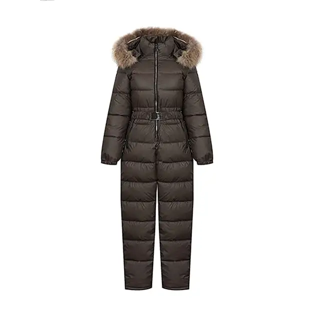 Ashore Shop Womens Ski JumpSuit Windproof and Hooded with Fur