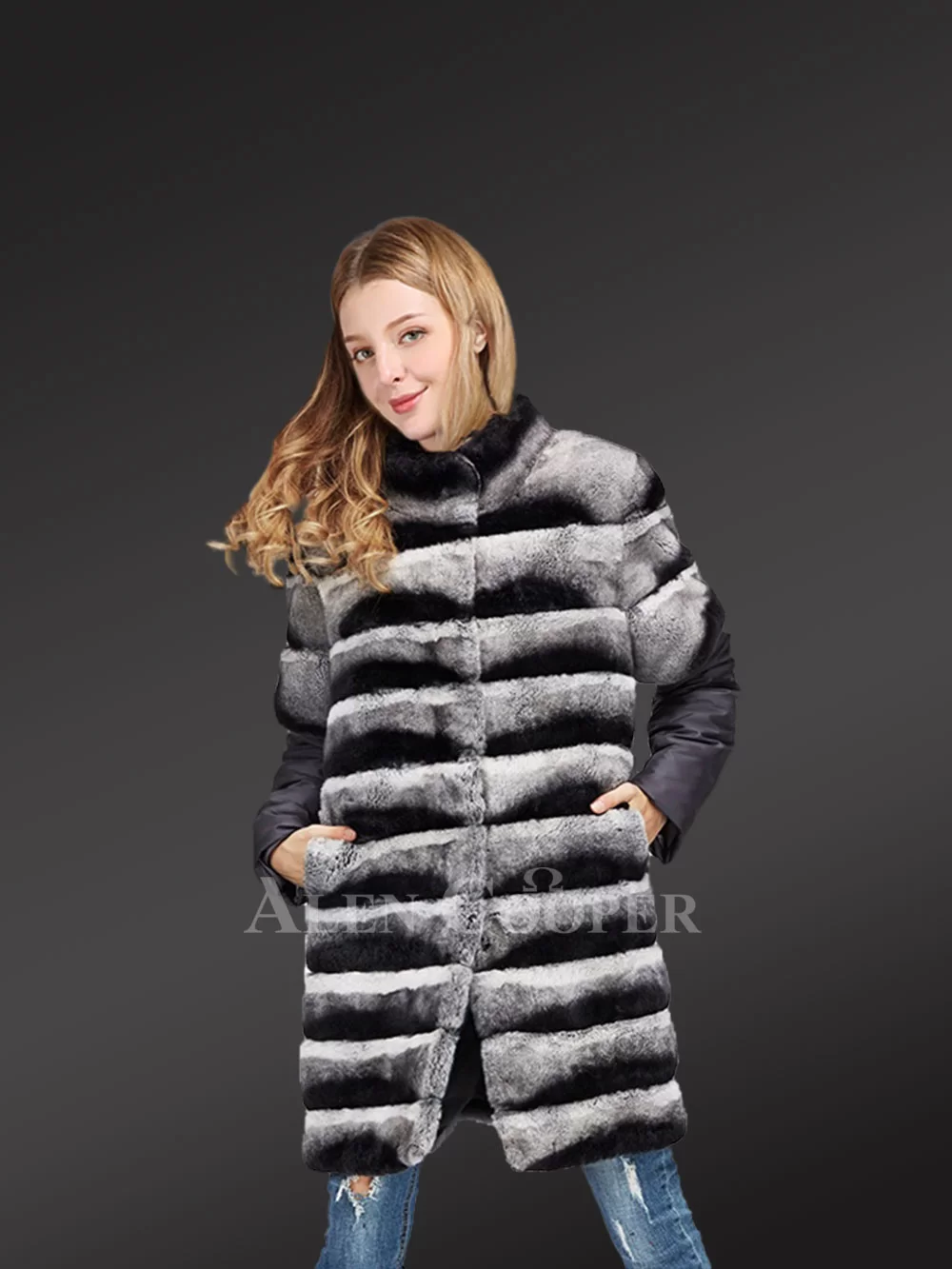 Authentic and Real Chinchilla Fur Bomber