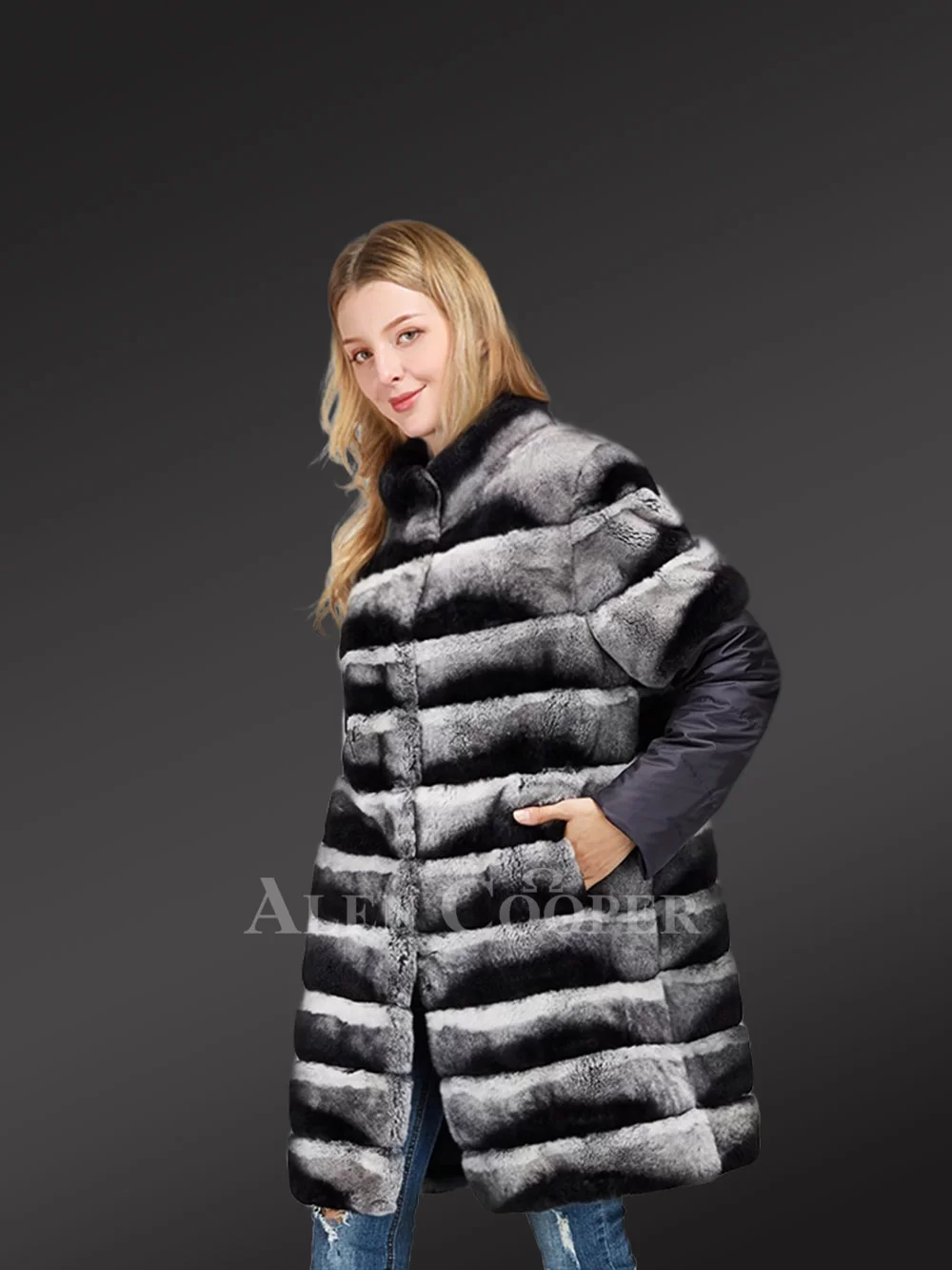 Authentic and Real Chinchilla Fur Bomber