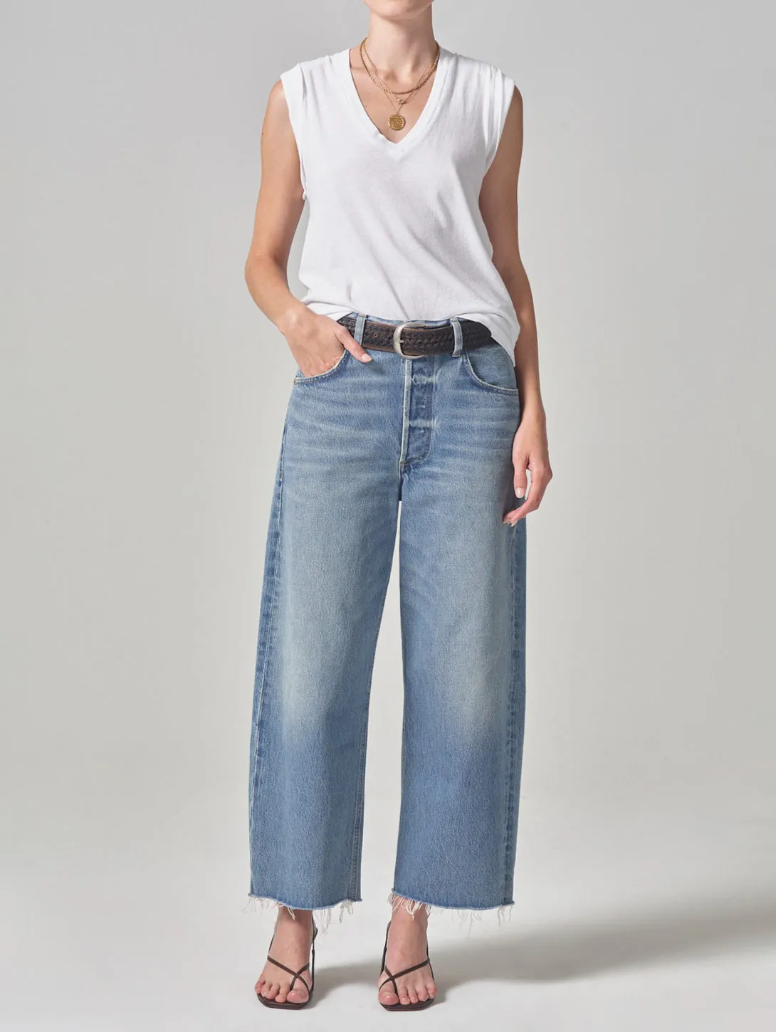 Ayla Raw Hem Crop Jean  - Sodapop