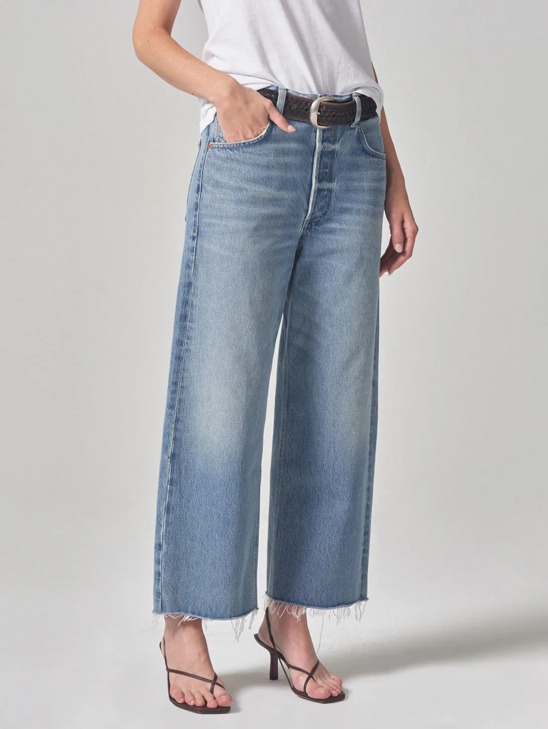 Ayla Raw Hem Crop Jean  - Sodapop