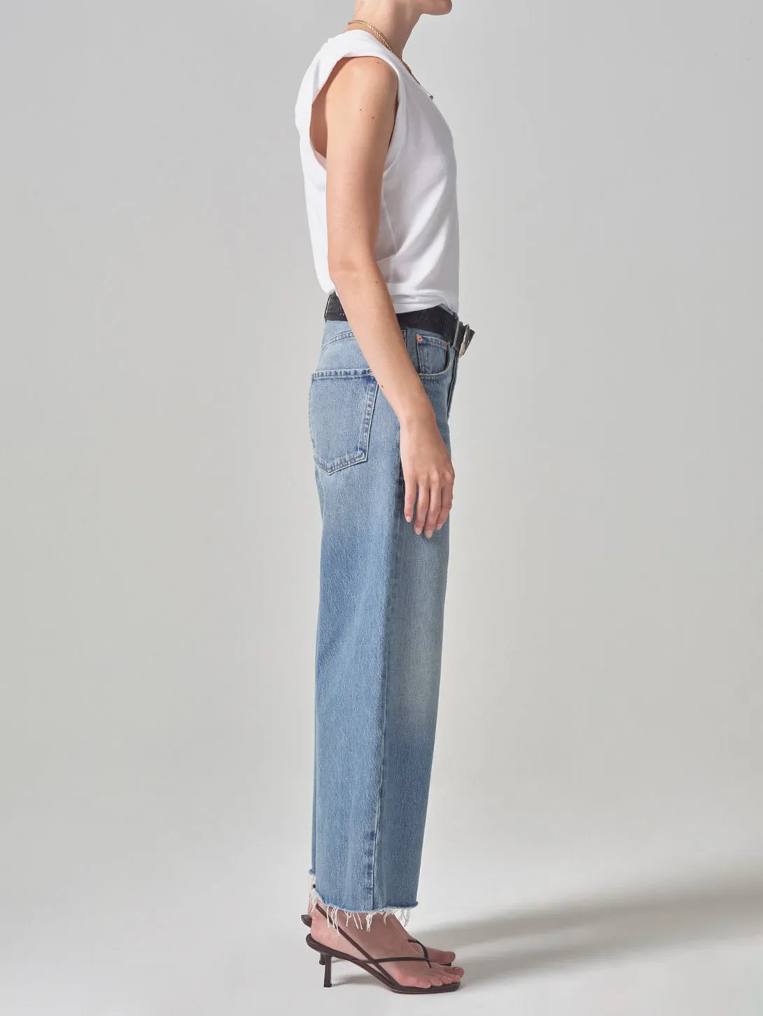 Ayla Raw Hem Crop Jean  - Sodapop