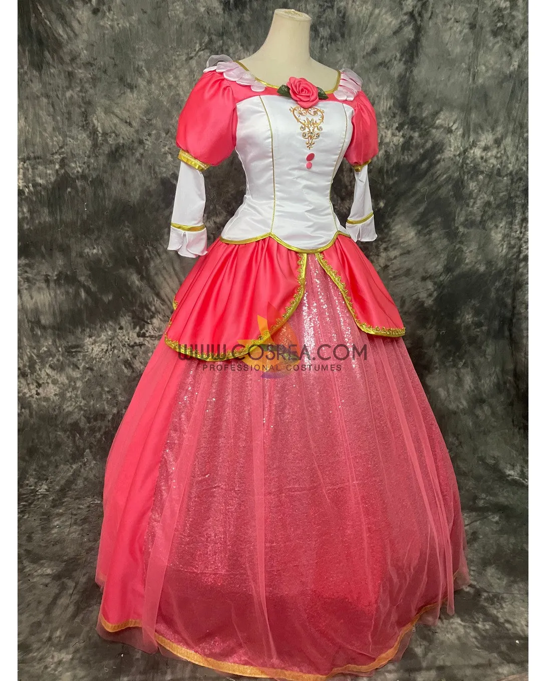 Barbie Classic Satin Dress With Sequined Overlayer Cosplay Costume