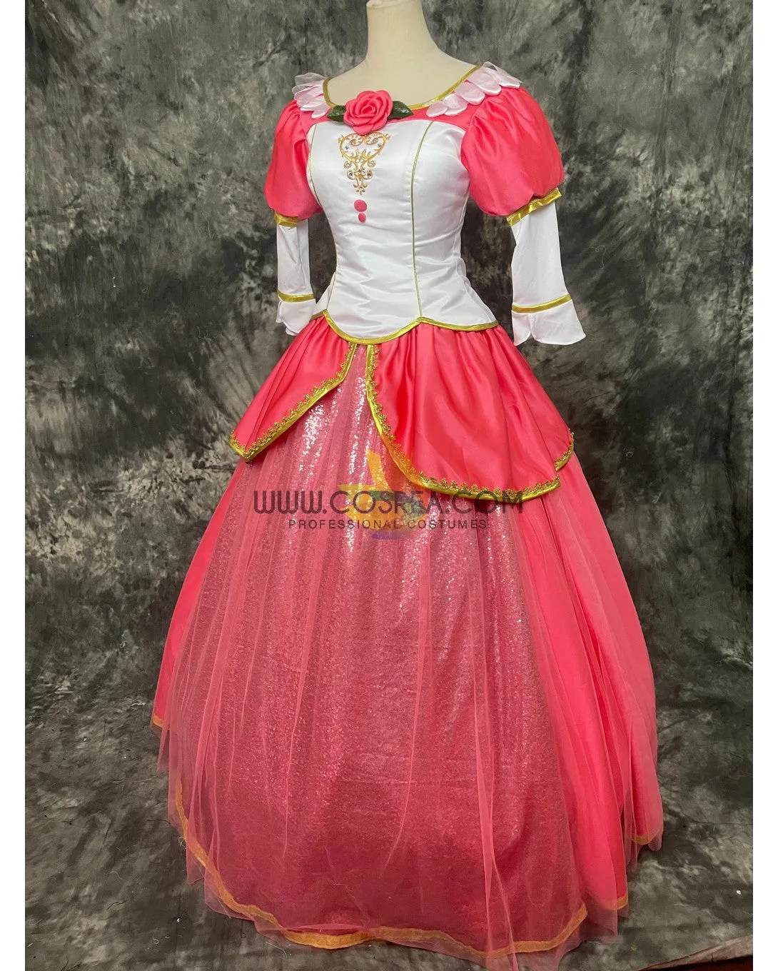 Barbie Classic Satin Dress With Sequined Overlayer Cosplay Costume