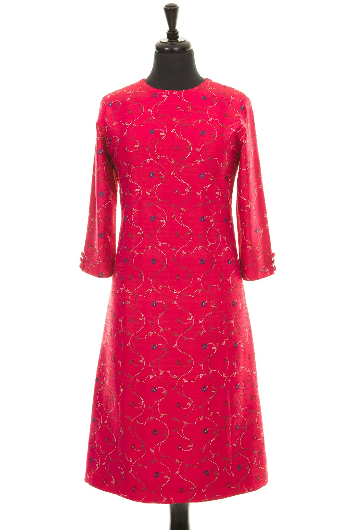 Bardot Dress in Hot Cerise