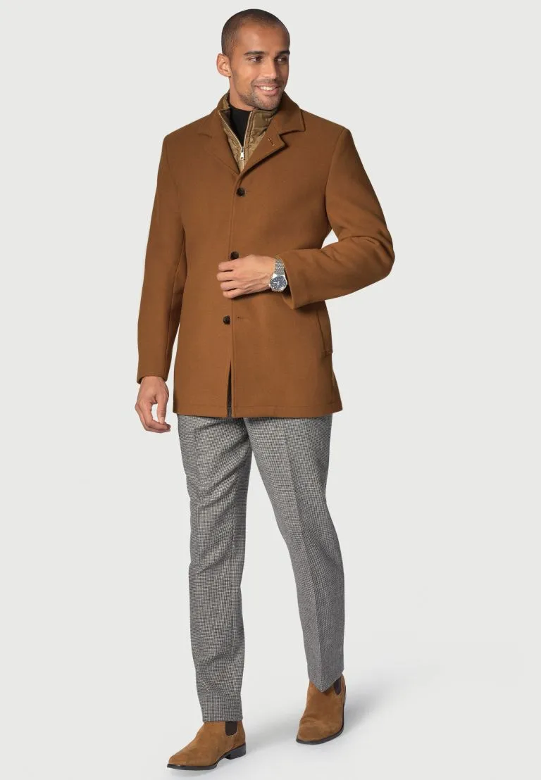 Barmston Camel Melton Car Coat