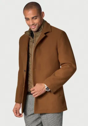 Barmston Camel Melton Car Coat