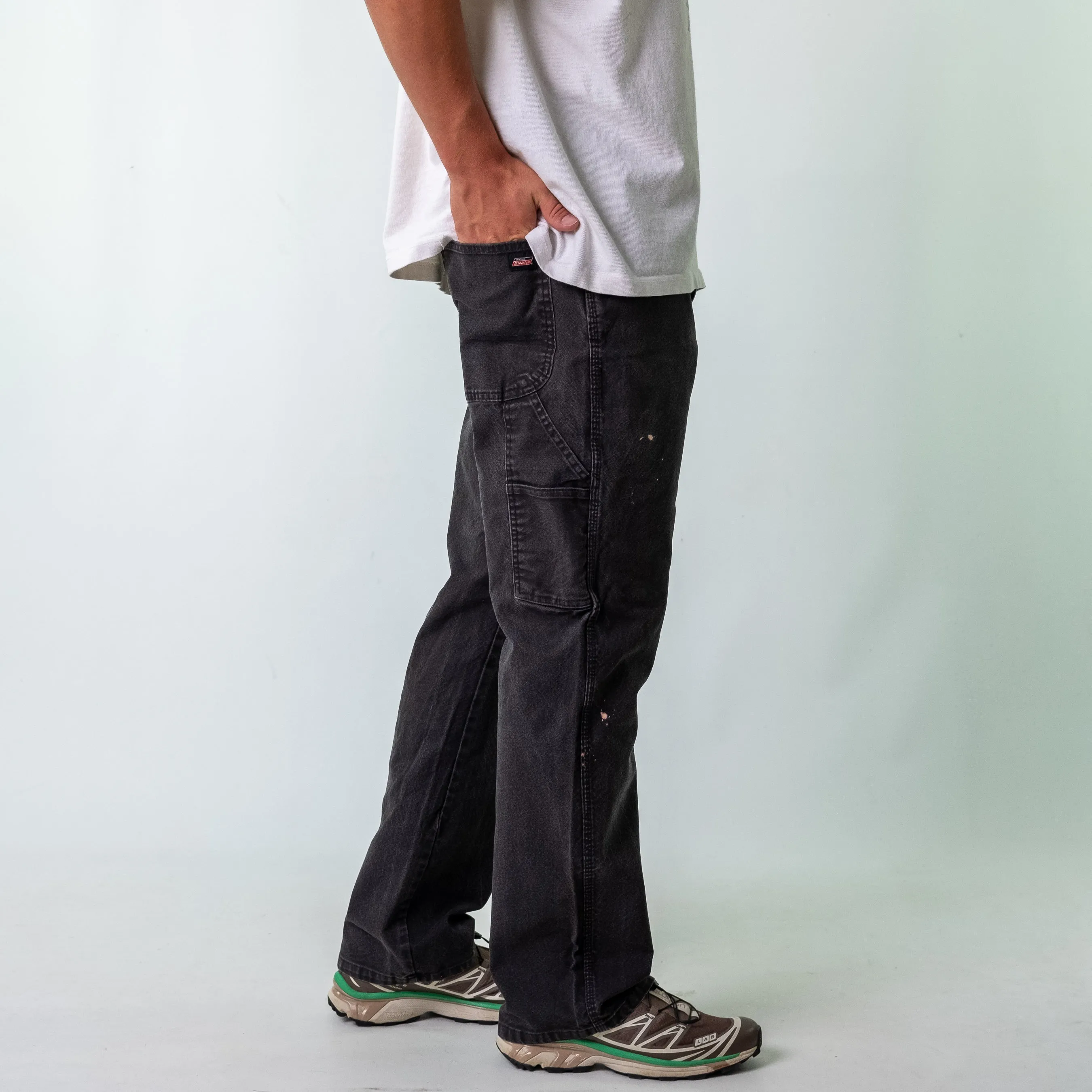 Black 90s Dickies Denim Carpenter Jeans Baggy Pants (36x32)