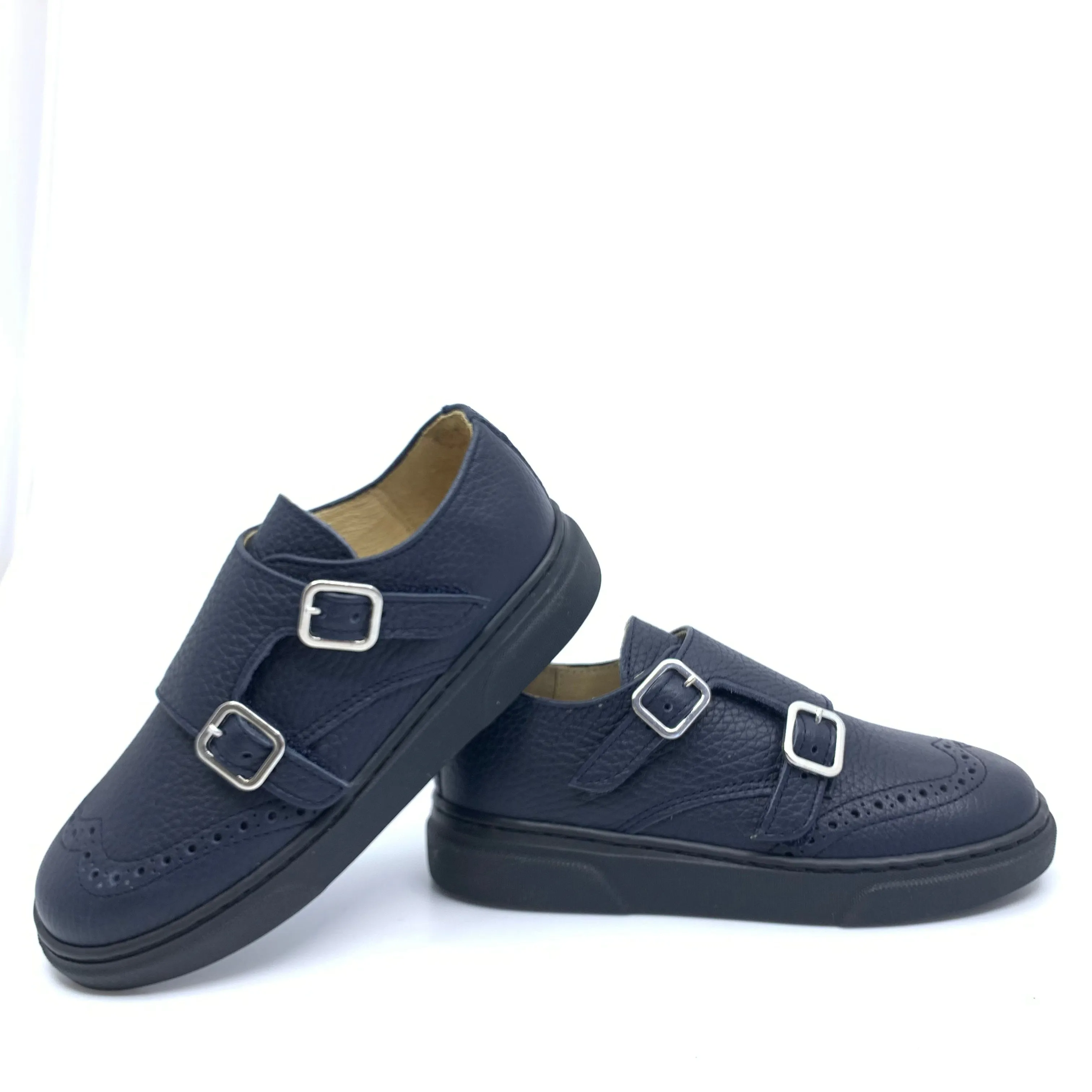 Blublonc Navy Wingtip Dress Sneaker