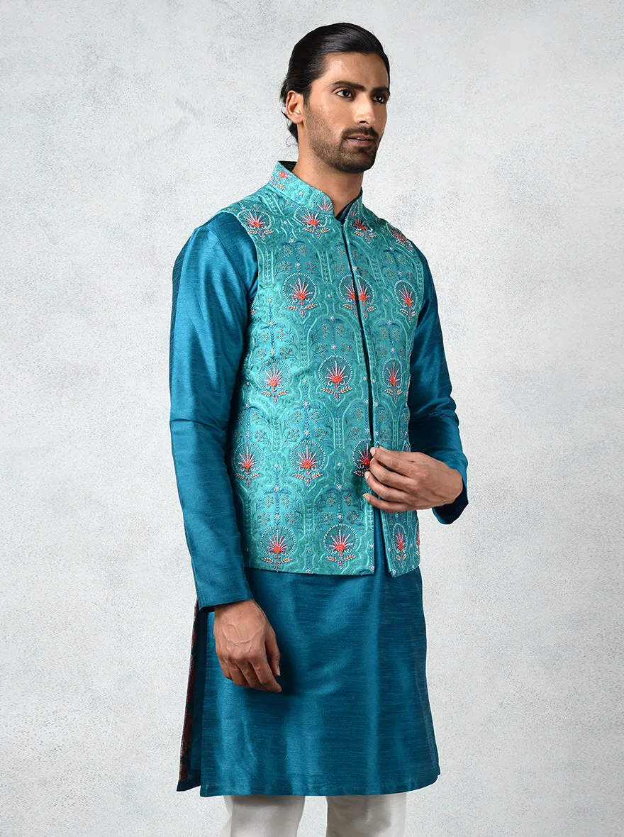 Blue Bandhgala Jacket | TULA