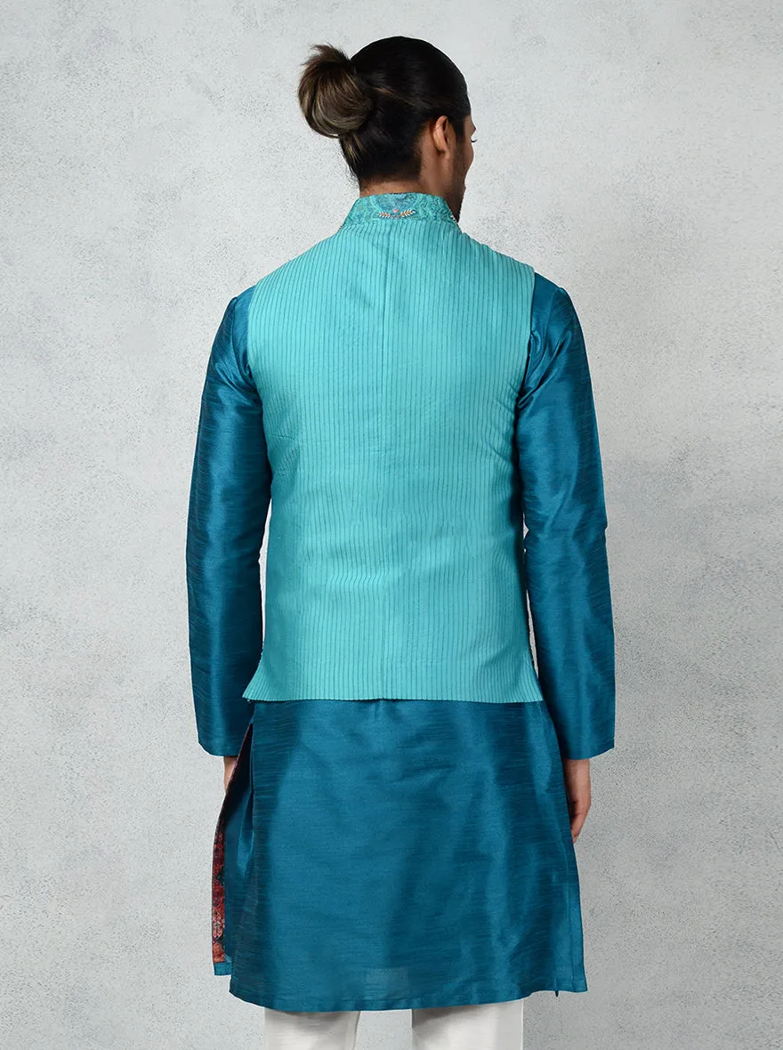 Blue Bandhgala Jacket | TULA