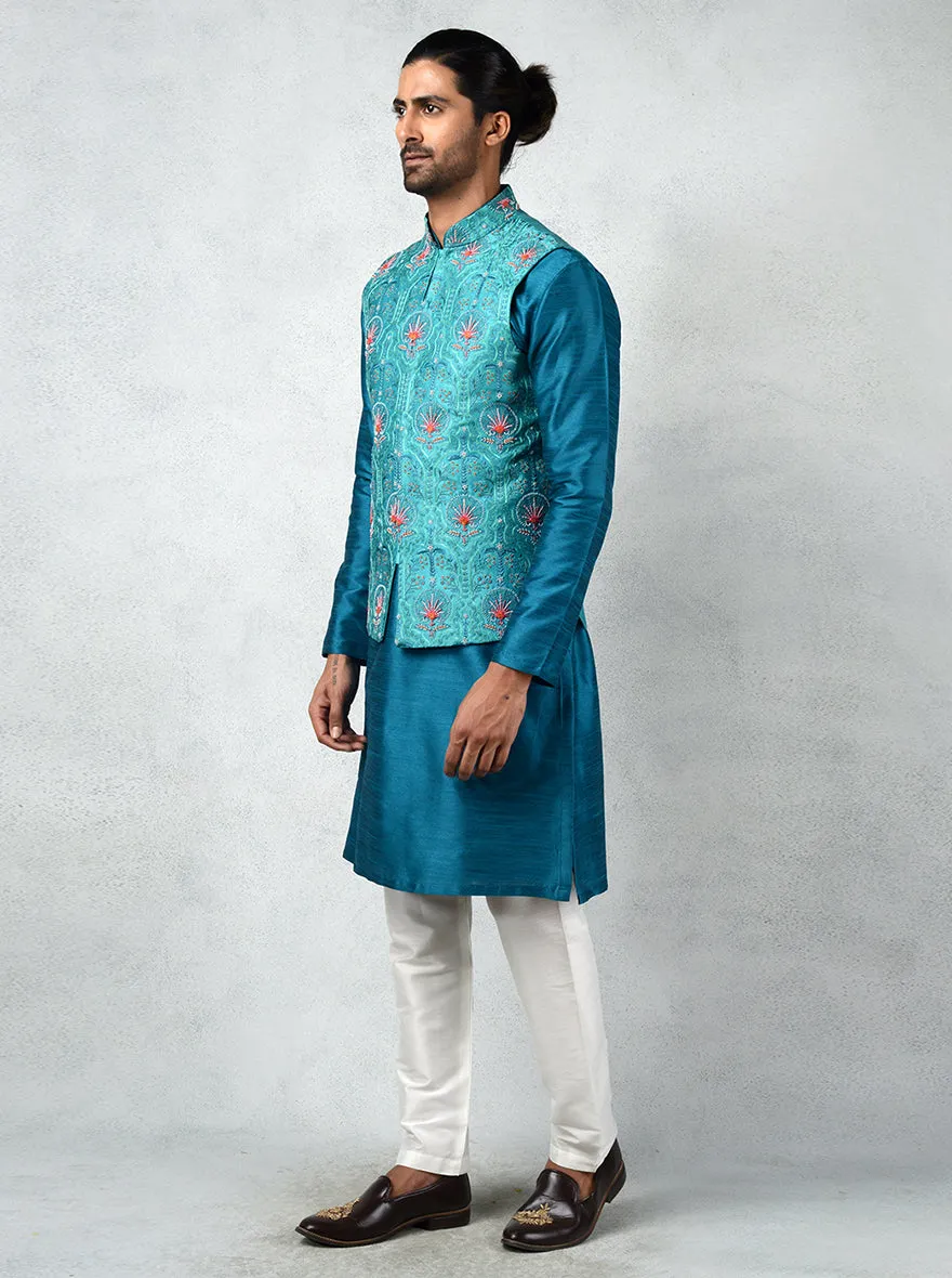 Blue Bandhgala Jacket | TULA