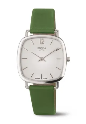 Boccia - Titanium and Green Vegan Strap