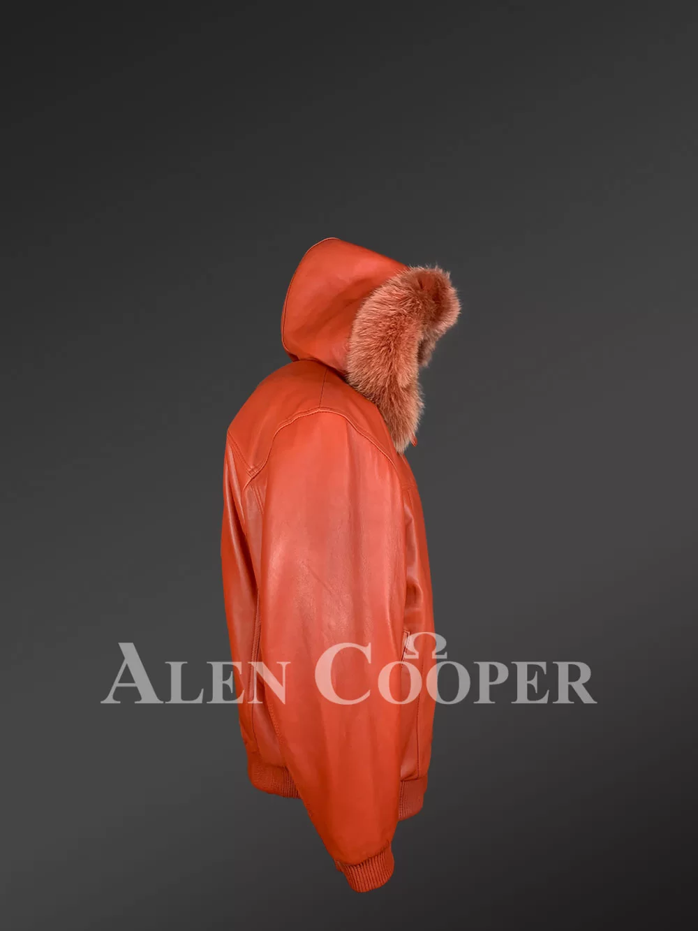 Bomber with Hood and Fox Fur Trim