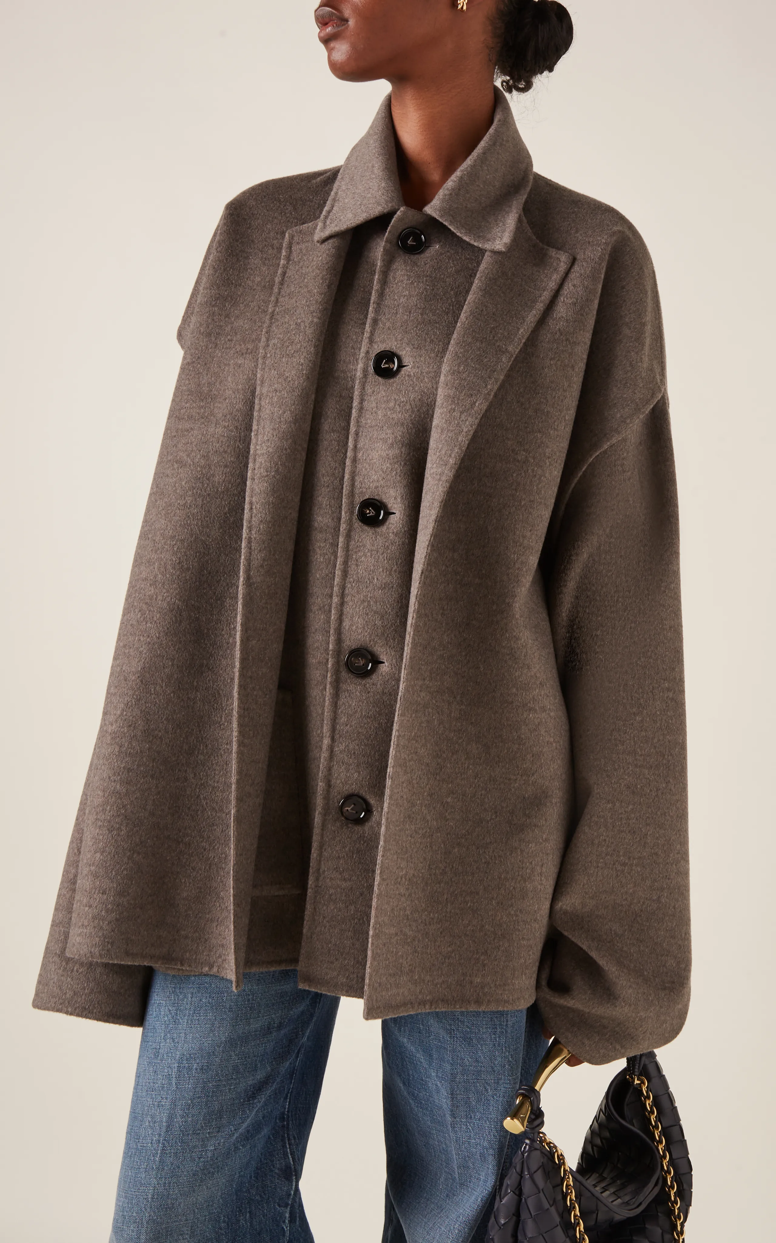 Bottega Veneta Wool-Cashmere Short Coat