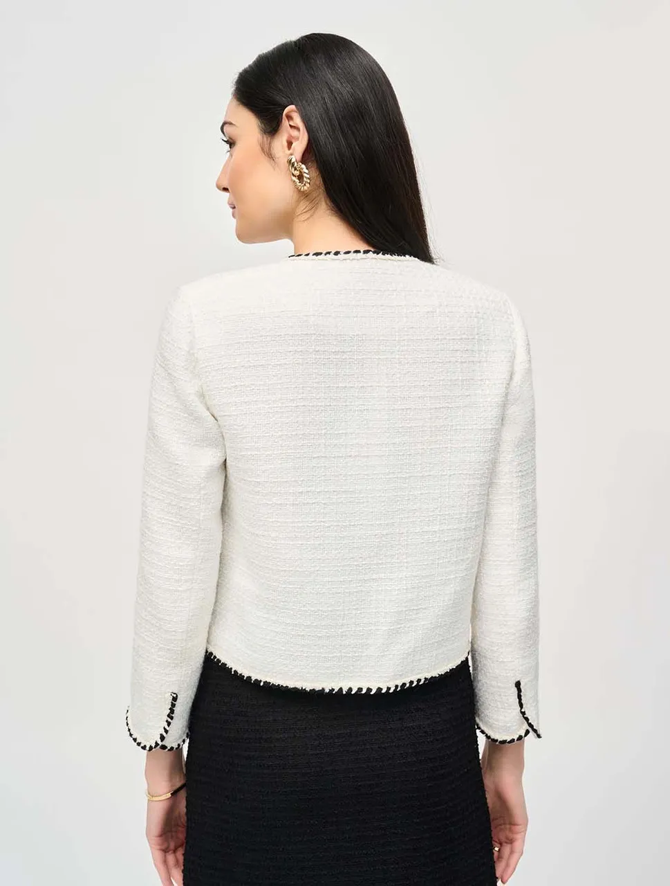 Bouclé Jacket with Contrast Trim | Joseph Ribkoff