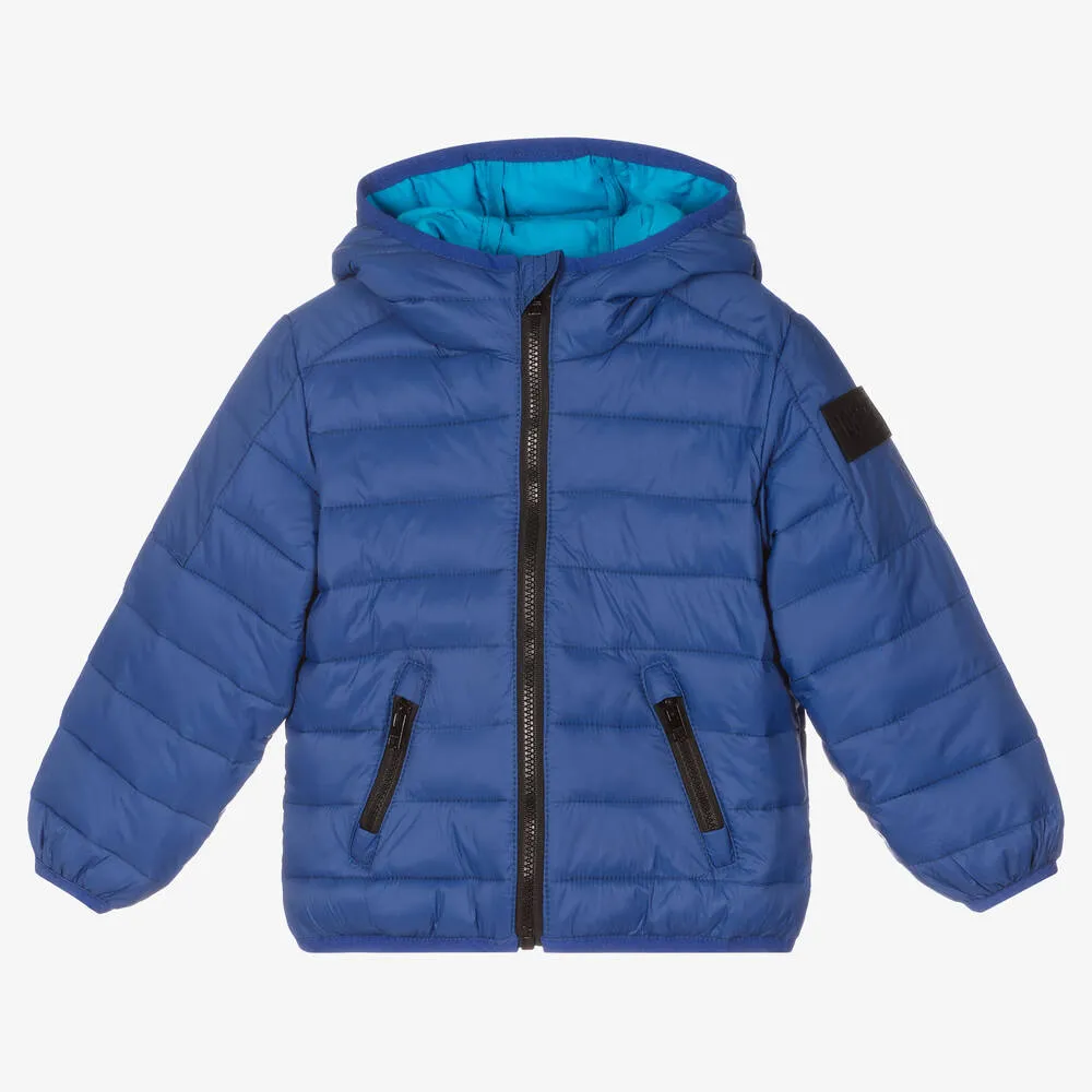 Boys Blue Puffer Coat