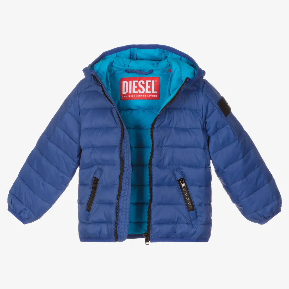 Boys Blue Puffer Coat