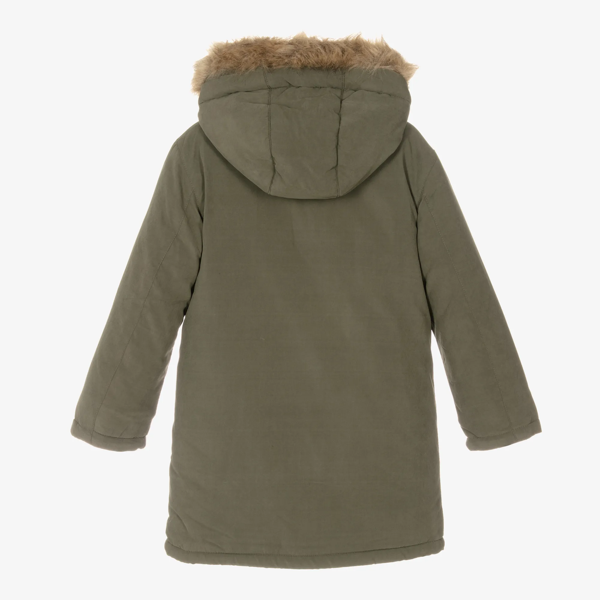 Boys Green Parka Coat