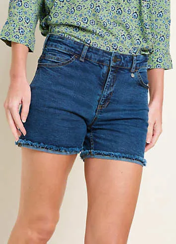 Brakeburn Raw Edge Hem Denim Shorts | Grattan