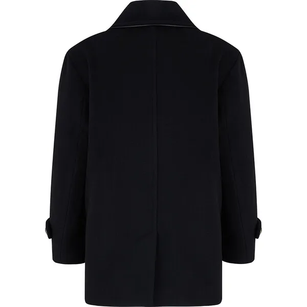 Britannical Lambeth Reefer Coat, Raven Black