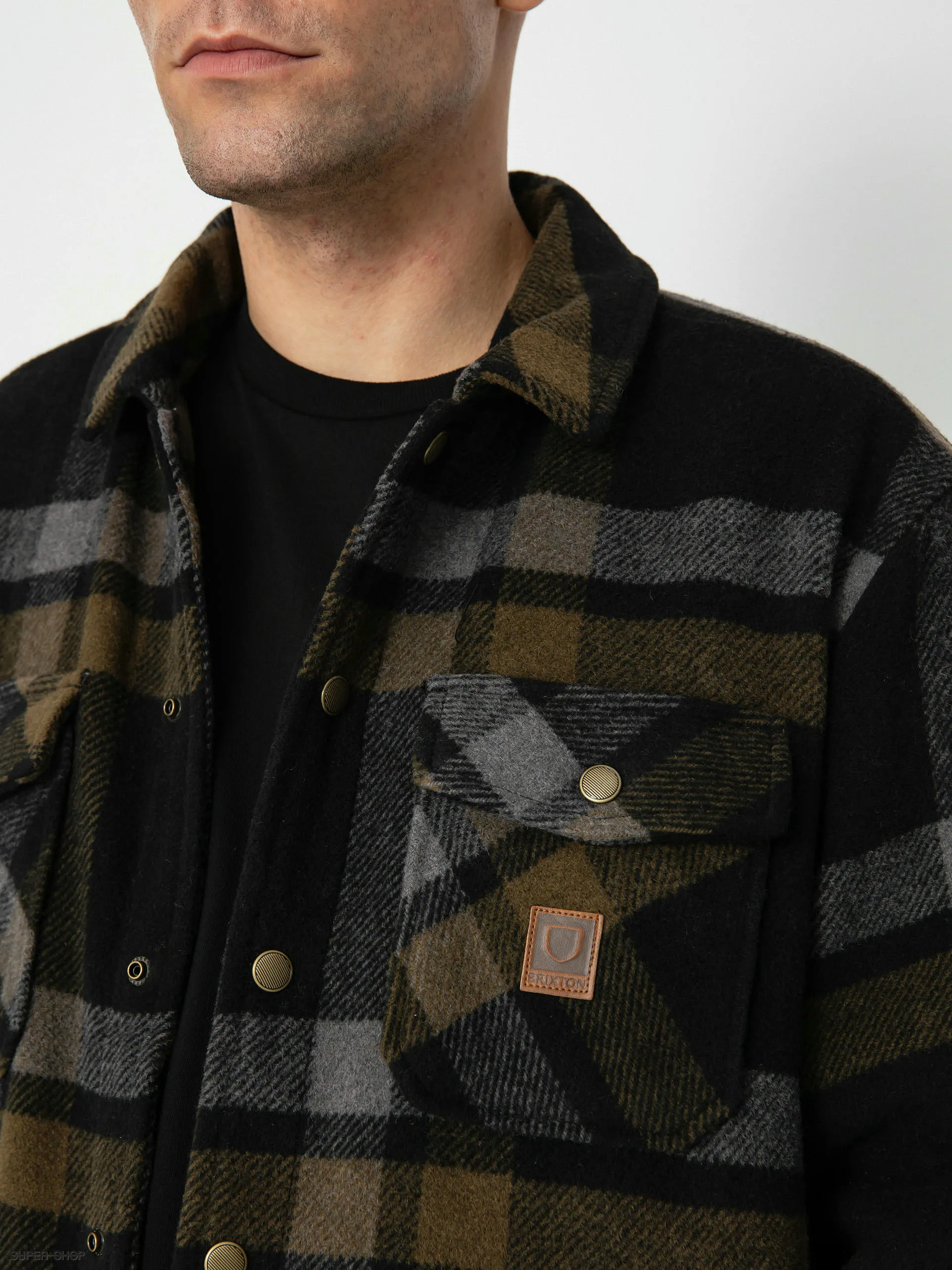 Brixton Durham Lined Jacket (black/charcoal/desert palm)