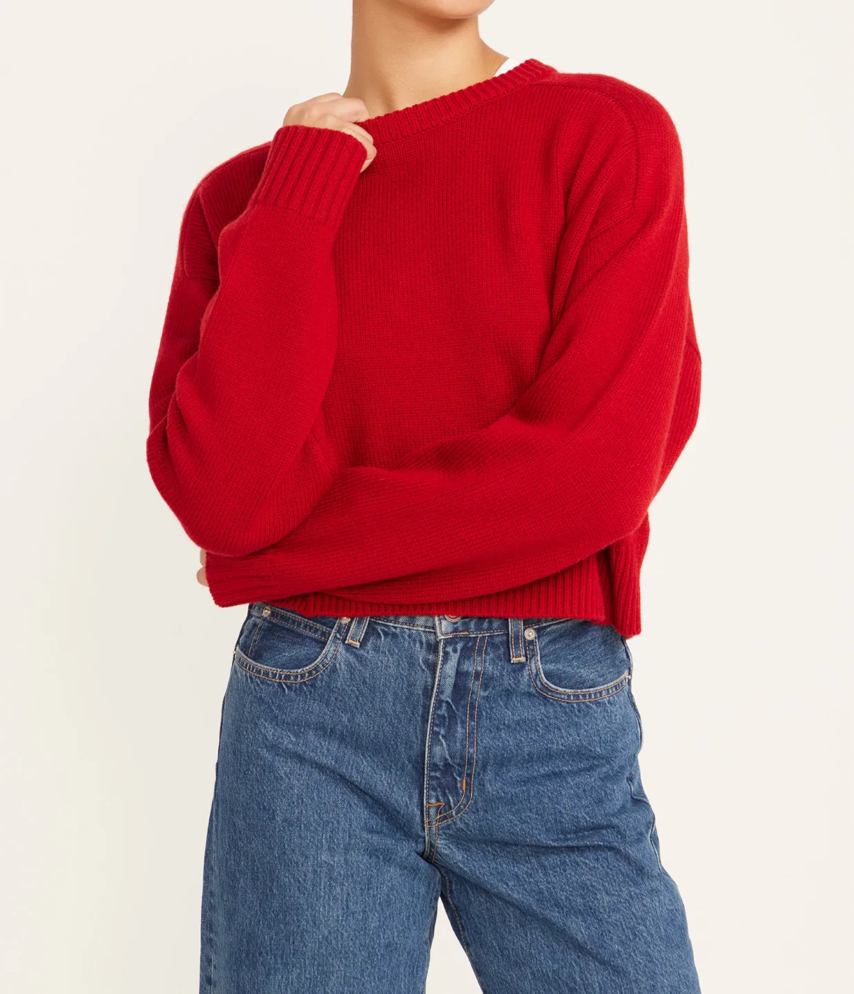 Bruzzi Cashmere Sweater in Bugundy Red