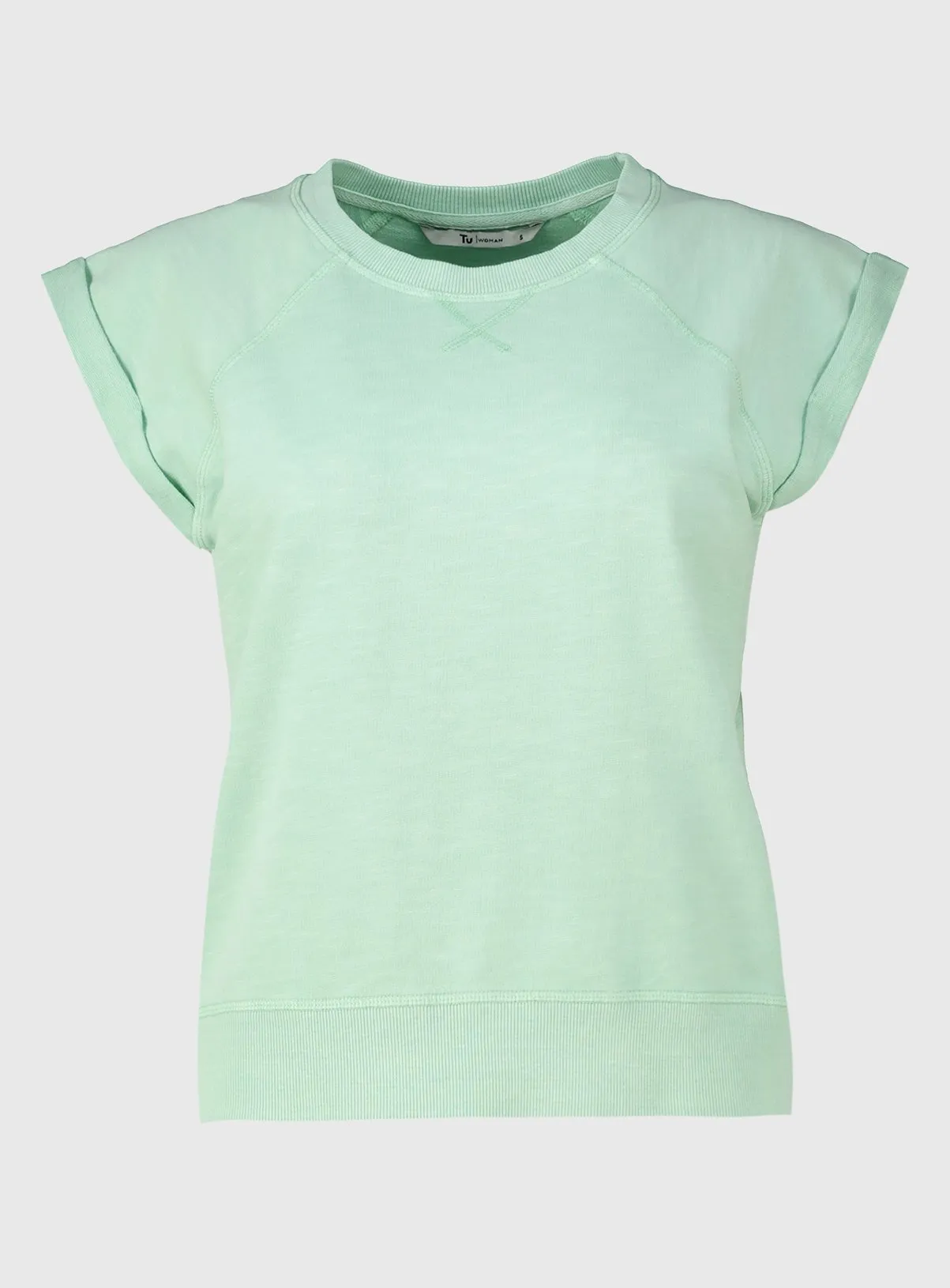 Buy Light Green Dyed Sleeveless Sweatshirt S | Hoodies and sweatshirts | Tu