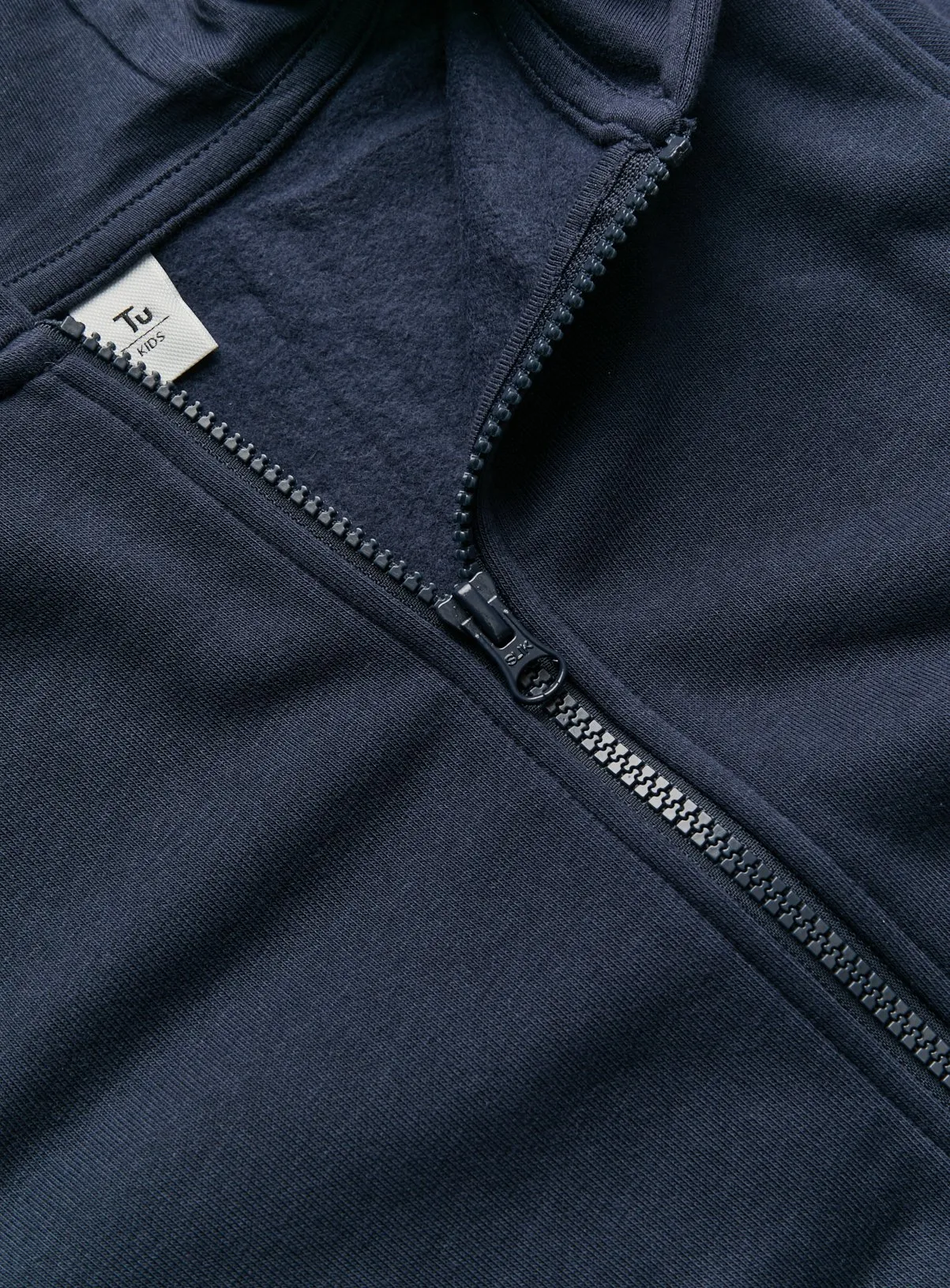 Buy Navy Zip Through Hoodie 9 years | Jumpers and hoodies | Tu