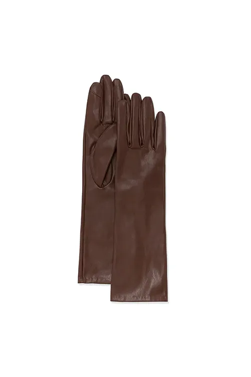 Cacao Vegan Leather Gloves