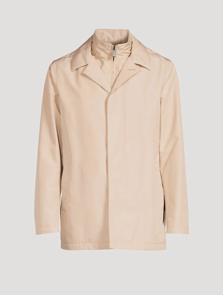 CANALI Layered Rain Coat