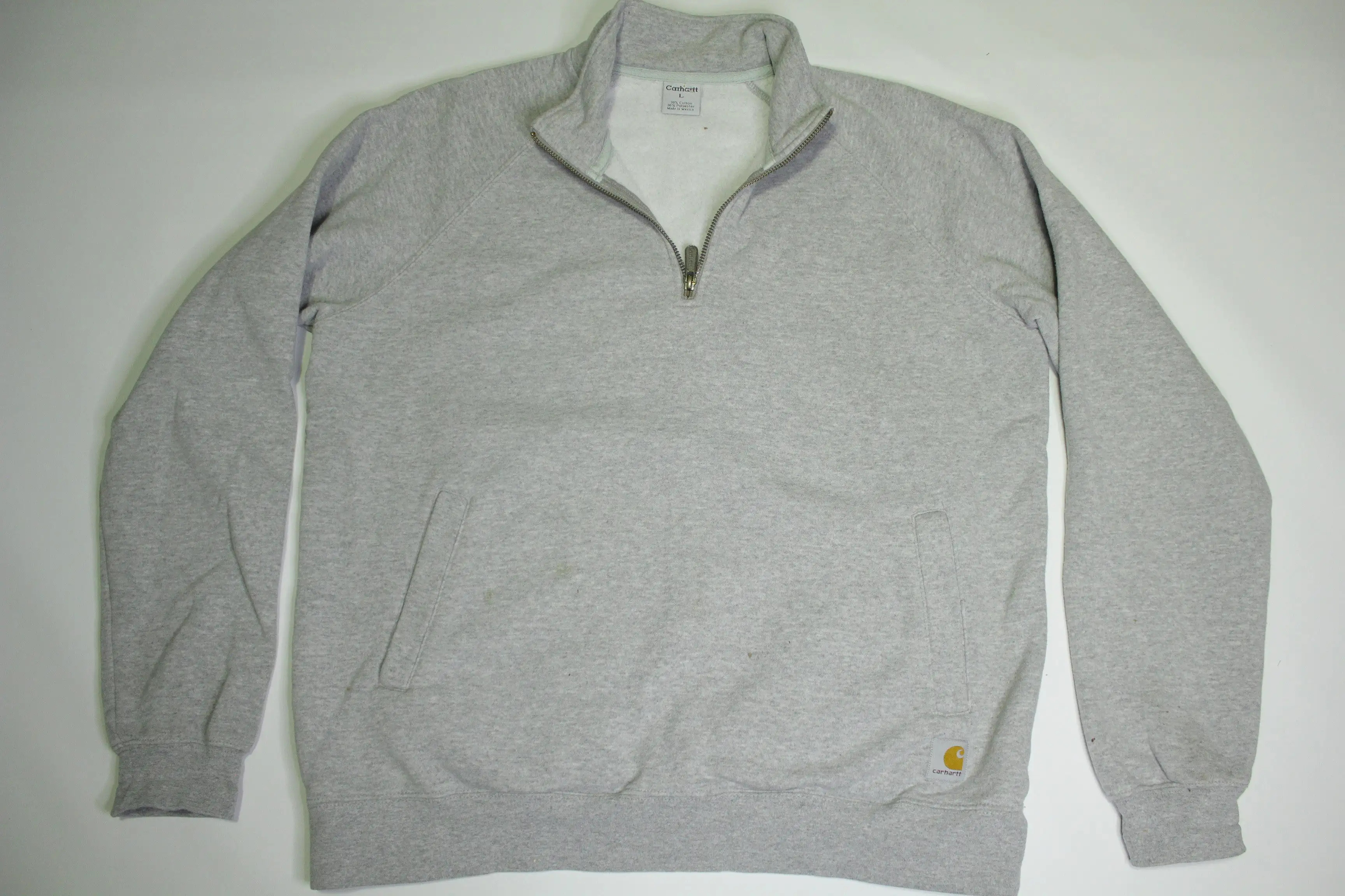 Carhartt K503 Pullover Quarter Zip With Pockets Construction Work Sweatshirt