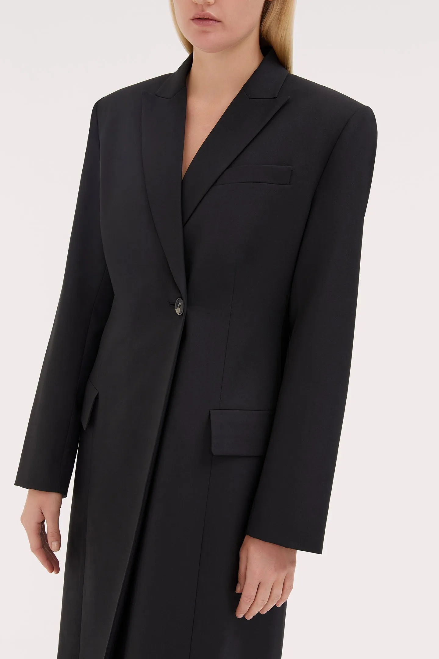 Carine Tailored Wool Coat