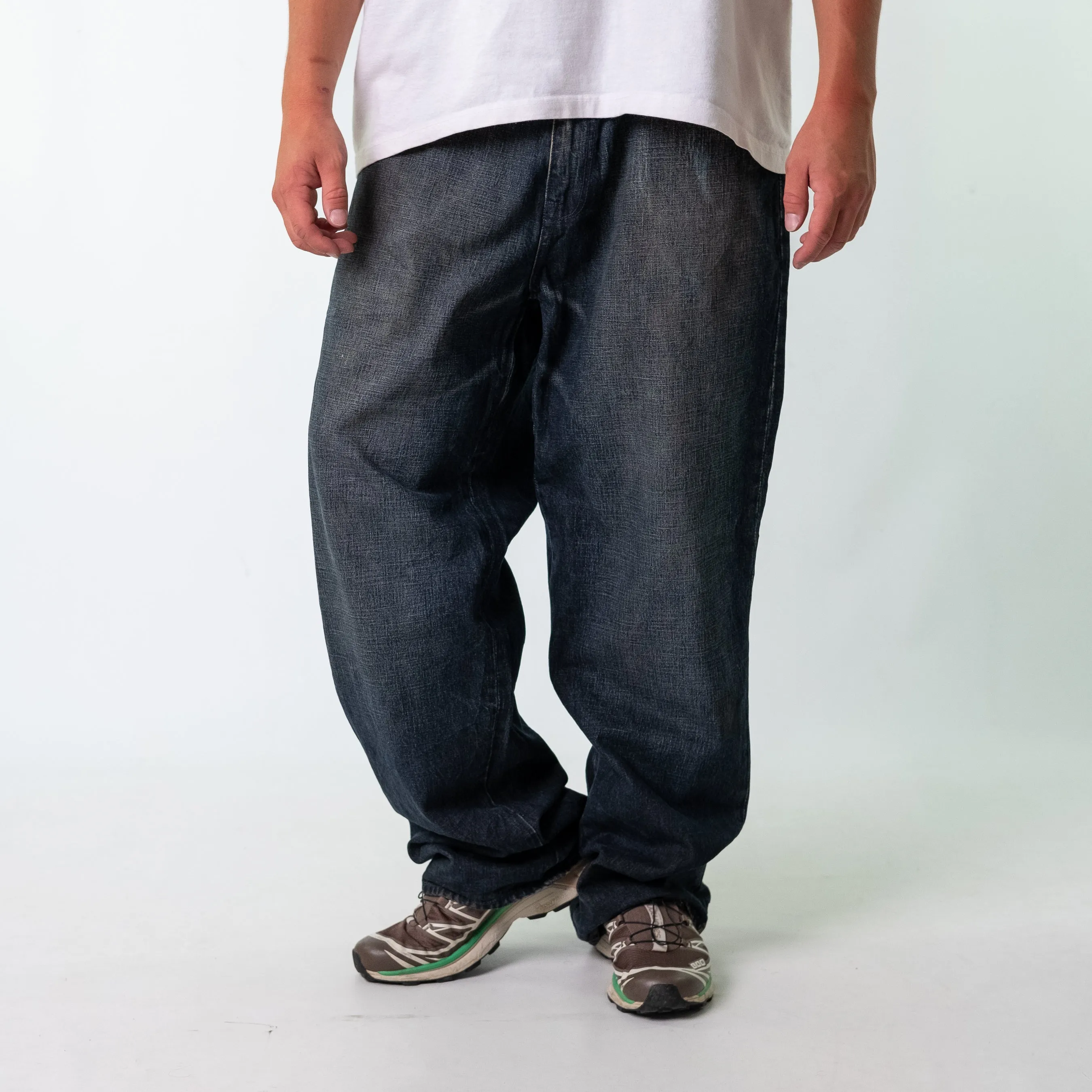 Charcoal Grey y2ks  G Unit Denim Hip Hop Jeans Baggy Pants (38x34)