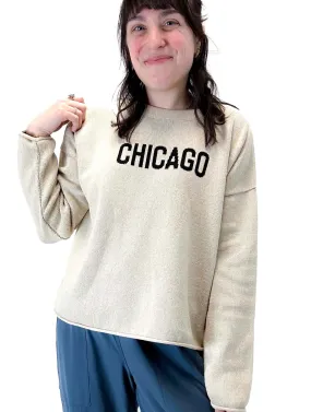 Chicago Boxy Sweater in Camel/Black