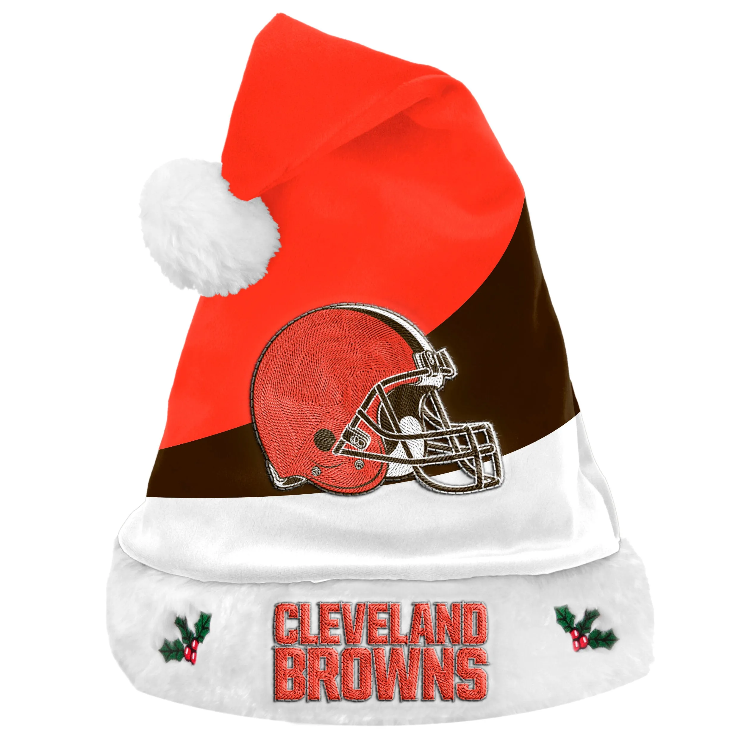 Cleveland Browns Colorblock Santa Hat