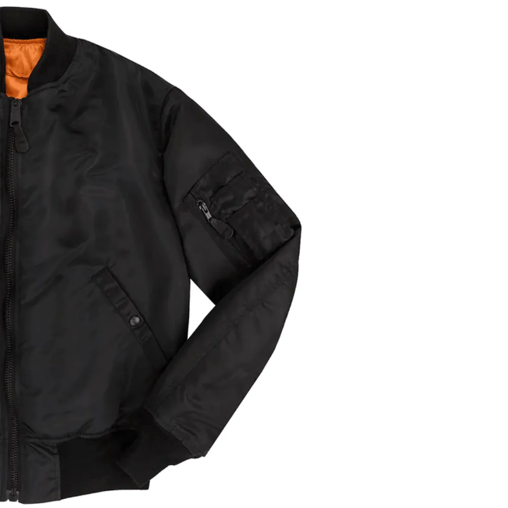 Cockpit USA Mens MA-1 Nylon Satin Flight Jacket