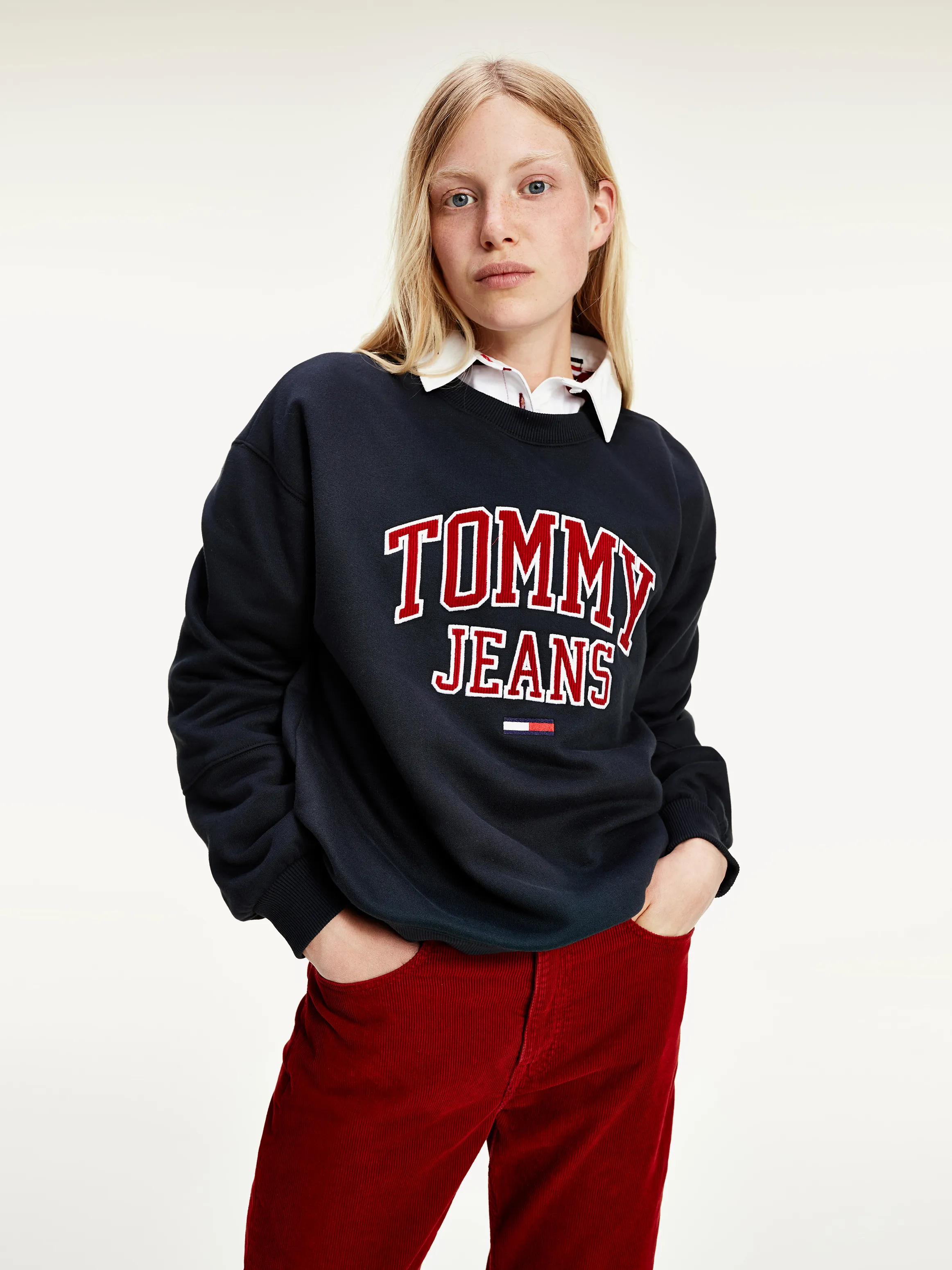 College Logo Relaxed Fit Sweatshirt | Sweatshirts & Hoodies | Tommy Hilfiger