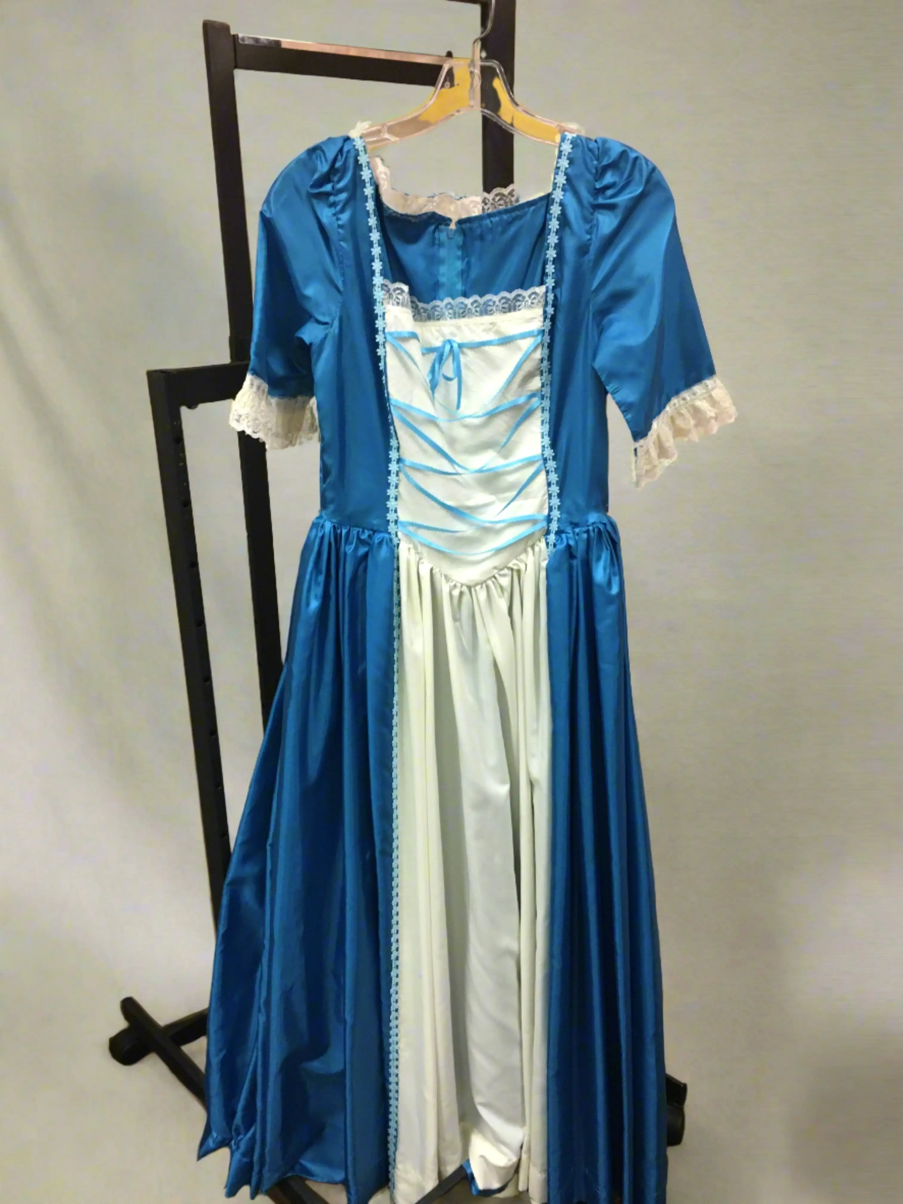 Colonial, Pioneer Women's Dress, Pink, Yellow & Blue