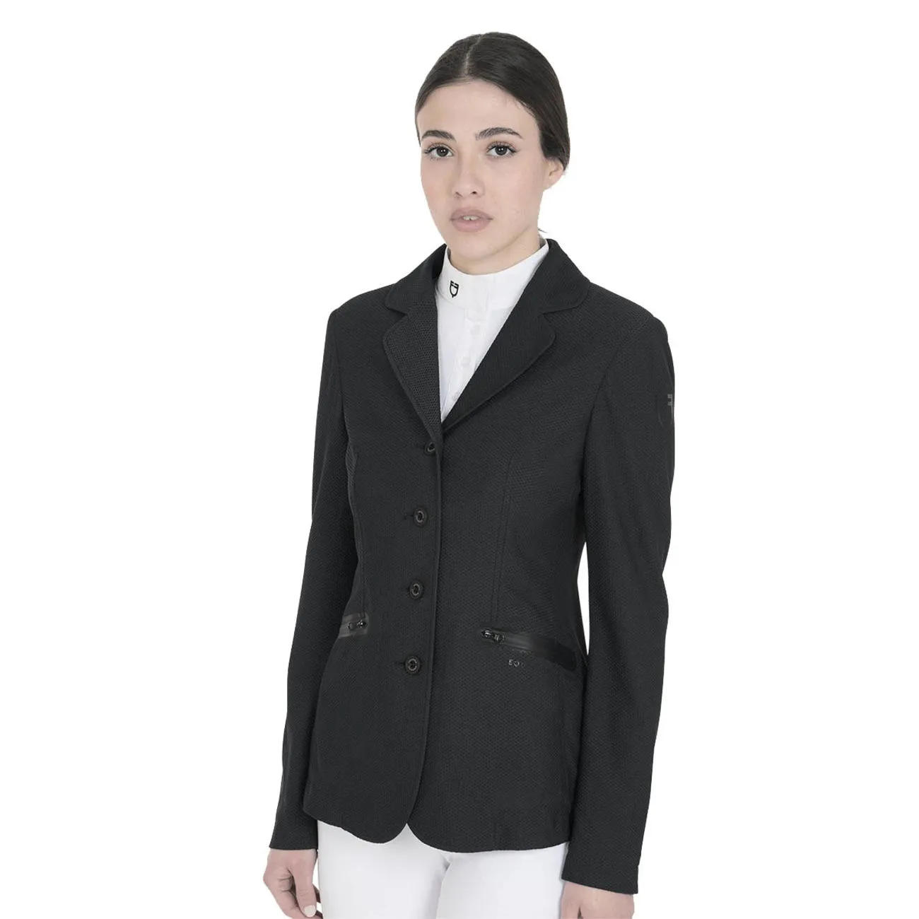 COMPETITION JACKET IN PERFORATED FABRIC WITH ZIP CLOSURE POCKETS