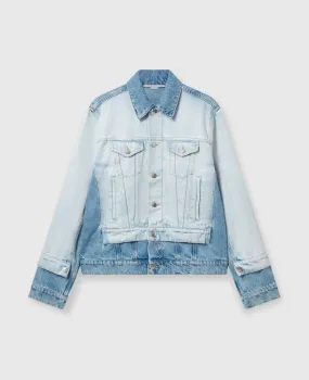 Contrast Panel Denim Jacket