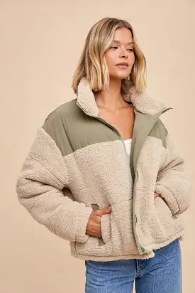 Contrast Sherpa Jacket