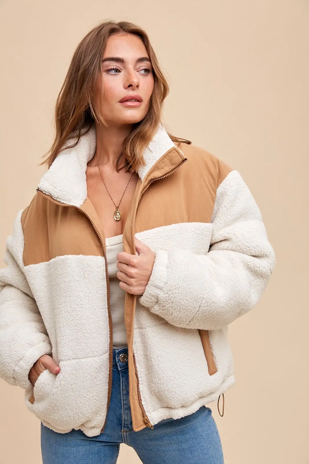 Contrast Sherpa Jacket